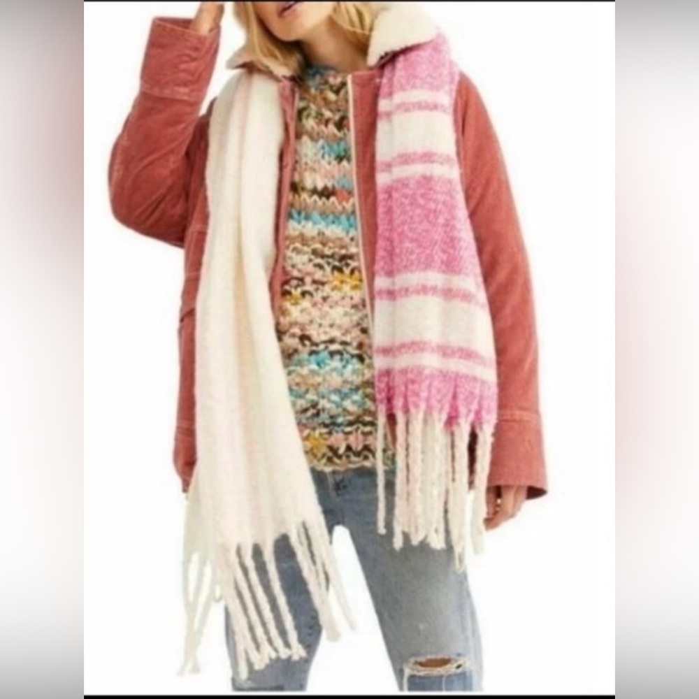 Free People Gemini Plaid Blanket Scarf